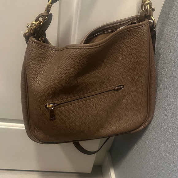 NWOT Coach Cary Soft Pebble Leather Shoulde Bag. Color Dark Stone - Picture 9 of 12